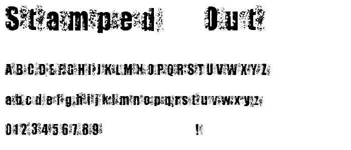 stamped out font